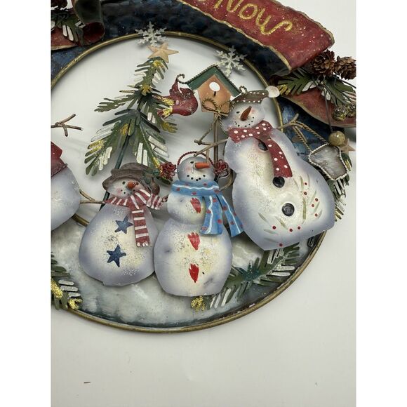 "Let It Snow" snowman wreath - Picture 3 of 7